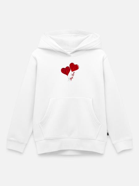 Meine Liebeserklärung - Kinder Premium Organic Hoodie - Weiß