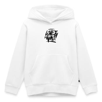L’amour gagne, l’amour gagne - Sweat Premium à capuche enfant bio - blanc - Devant - AI Model Kid Female (0cm)
