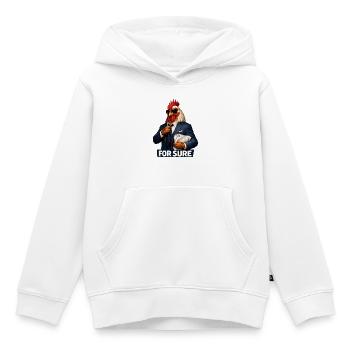 Sicher. - Kinder Premium Organic Hoodie - Weiß - Vorne - AI Model Kid Female (0cm)