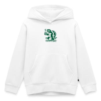 Big fatigue - Kids Premium Organic Hoodie - white - Front - AI Model Kid Female (0cm)