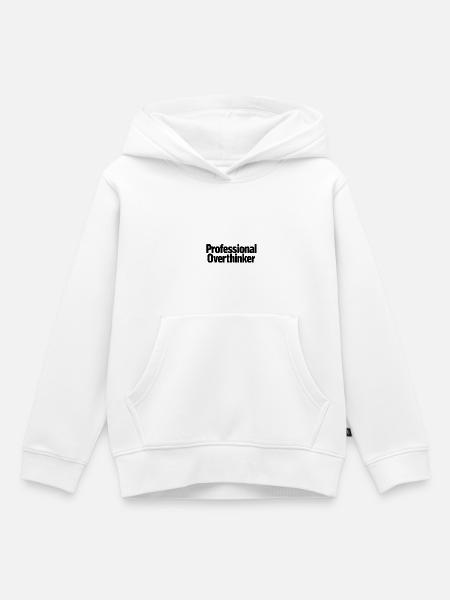 professional Overthinker - Kinder Premium Organic Hoodie - Weiß