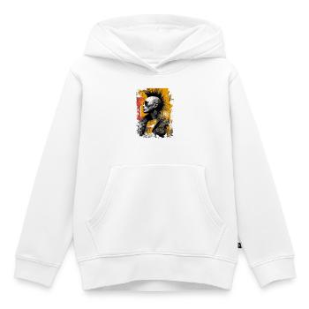 Punk with mohawk - Kids Premium Organic Hoodie - white - Front - AI Model Kid Female (0cm)