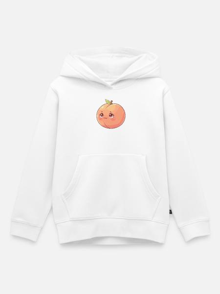 Kuschelpfirsich Kawaii - Kinder Premium Organic Hoodie - Weiß
