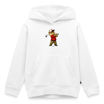 Chipmunk Golf - Kids Premium Organic Hoodie - white - Front - AI Model Kid Female (0cm)