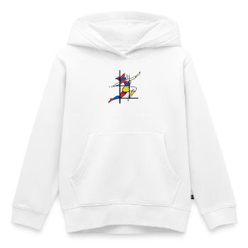 Mrs. Mondrian - Kinder Premium Organic Hoodie - Weiß - Vorne - AI Model Kid Female (0cm)