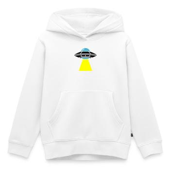 UFO Alien Raumschiff Licht - Kinder Premium Organic Hoodie - Weiß - Vorne - AI Model Kid Female (0cm)
