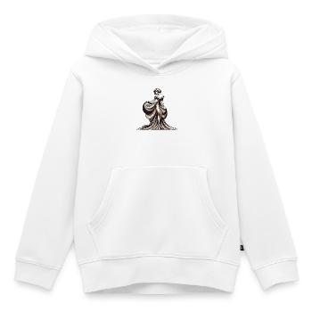 Verträumte Frau im fließenden Kleid - Kinder Premium Organic Hoodie - Weiß - Vorne - AI Model Kid Female (0cm)