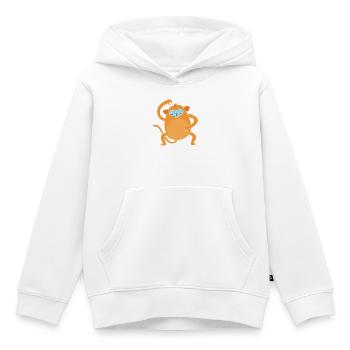 Stupsnasenaffe Affe Schimpanse - Kinder Premium Organic Hoodie - Weiß - Vorne - AI Model Kid Female (0cm)