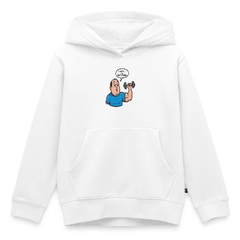 T-shirt caricatural Pizza Lift - Sweat Premium à capuche enfant bio - blanc - Devant - AI Model Kid Female (0cm)