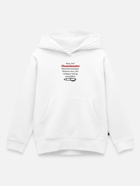 Finanzbeamter Büroalltag - Kinder Premium Organic Hoodie - Weiß