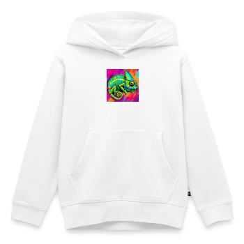 Chamäleon - Kinder Premium Organic Hoodie - Weiß - Vorne - AI Model Kid Female (0cm)