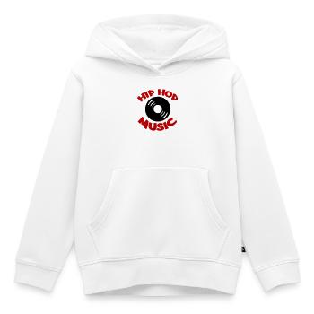 Logo de la musique hip-hop - Sweat Premium à capuche enfant bio - blanc - Devant - AI Model Kid Female (0cm)