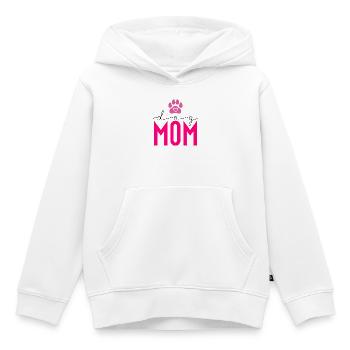 MOM Paws Heart Pink Design - Kids Premium Organic Hoodie - white - Front - AI Model Kid Female (0cm)