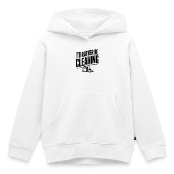 Ich würde lieber putzen - Kinder Premium Organic Hoodie - Weiß - Vorne - AI Model Kid Female (0cm)