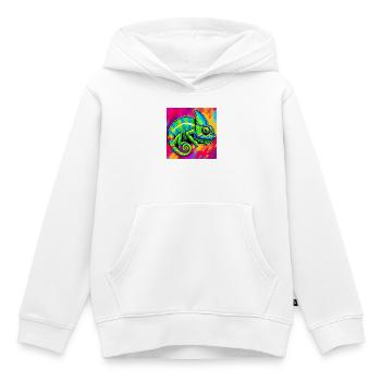 Chamäleon - Kinder Premium Organic Hoodie - Weiß - Vorne - AI Model Kid Female (0cm)