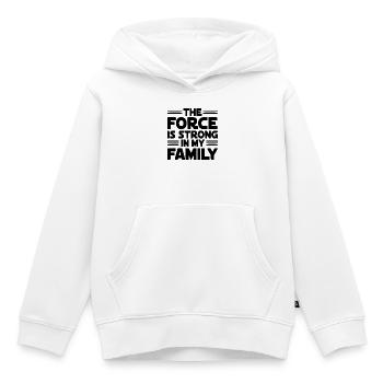 Die Macht ist stark in meiner Familie - Kinder Premium Organic Hoodie - Weiß - Vorne - AI Model Kid Female (0cm)