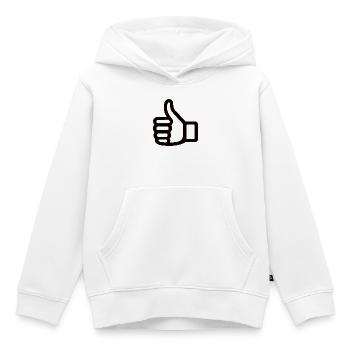 Daumen Hoch Handzeichen – Thumbs Up Symbol - Kinder Premium Organic Hoodie - Weiß - Vorne - AI Model Kid Female (0cm)