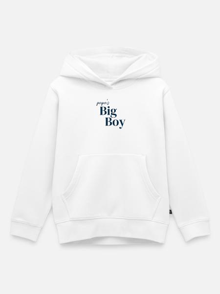 Papa's big boy - Kinder Premium Organic Hoodie - Weiß