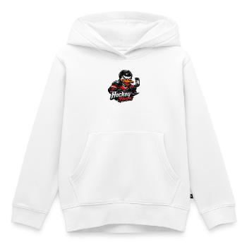 Ente Hockey Maskottchen - Kinder Premium Organic Hoodie - Weiß - Vorne - AI Model Kid Female (0cm)