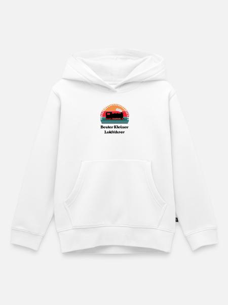 Kleiner Lokführer Dampflok Kinder - Kinder Premium Organic Hoodie - Weiß