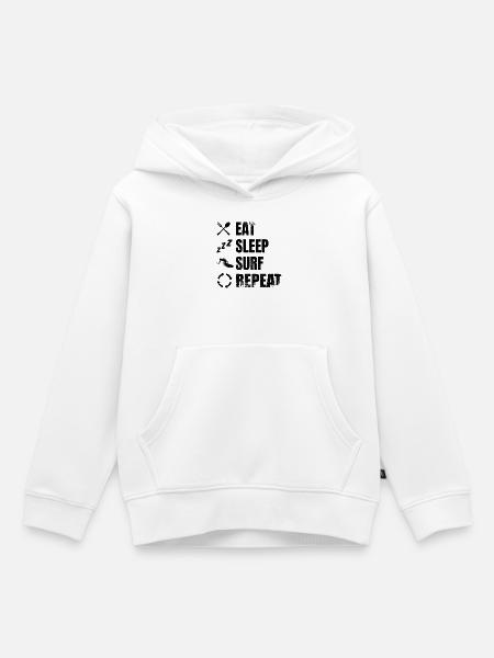 Lustiger Surfer Spruch - Kinder Premium Organic Hoodie - Weiß