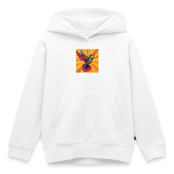Kolibri - Kinder Premium Organic Hoodie - Weiß - Vorne - AI Model Kid Female (0cm)