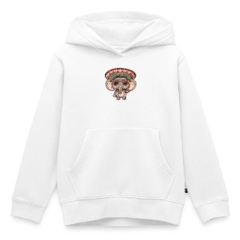 Sombrero de la fête des éléphants - Sweat Premium à capuche enfant bio - blanc - Devant - AI Model Kid Female (0cm)