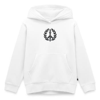 Laurel Wreath Peace - Kids Premium Organic Hoodie - white - Front - AI Model Kid Female (0cm)