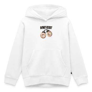 T-shirt drôle de donut résist - Sweat Premium à capuche enfant bio - blanc - Devant - AI Model Kid Female (0cm)
