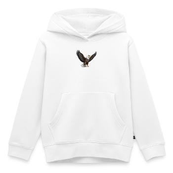 Aigle de Virginie Oiseau de proie Oiseau de proie - Sweat Premium à capuche enfant bio - blanc - Devant - AI Model Kid Female (0cm)
