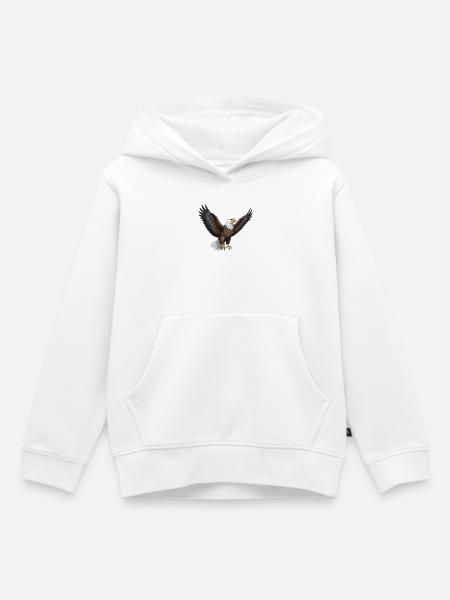 Seeadler Fischadler Raubvogel Geschenk - Kinder Premium Organic Hoodie - Weiß