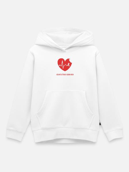 Herzinfarkt - Kinder Premium Organic Hoodie - Weiß
