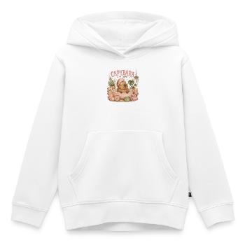 Capybara Spa Auszeit - Kinder Premium Organic Hoodie - Weiß - Vorne - AI Model Kid Female (0cm)