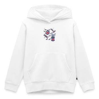 Art du jardin britannique : Cruche et fleurs - Sweat Premium à capuche enfant bio - blanc - Devant - AI Model Kid Female (0cm)