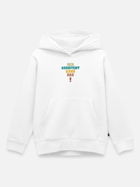 Assistent als Spruch - Kinder Premium Organic Hoodie - Weiß