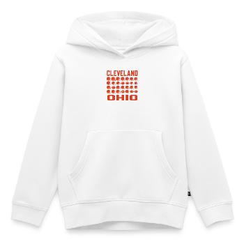 Cleveland Ohio Football-Helme - Kinder Premium Organic Hoodie - Weiß - Vorne - AI Model Kid Female (0cm)