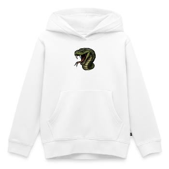 Caricature de Cobra Head - Sweat Premium à capuche enfant bio - blanc - Devant - AI Model Kid Female (0cm)