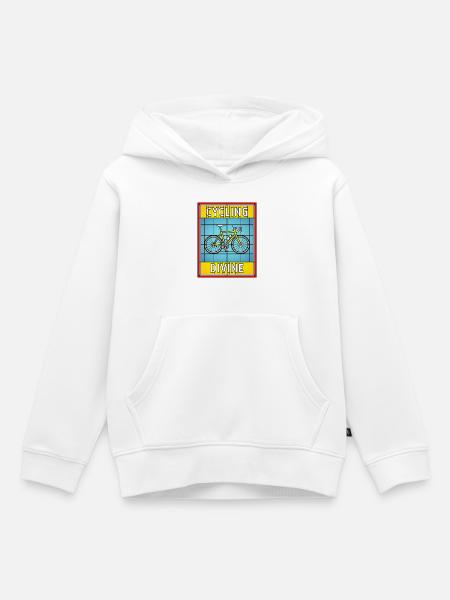 Cycling Divine Buntglas - Kinder Premium Organic Hoodie - Weiß