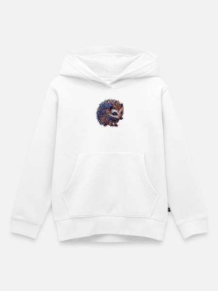 Igel Bunt - Kinder Premium Organic Hoodie - Weiß