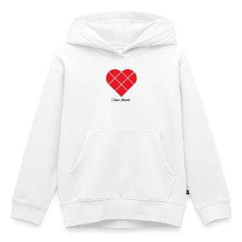 Blocs de pincement cardiaque - Sweat Premium à capuche enfant bio - blanc - Devant - AI Model Kid Female (0cm)