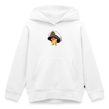 Kapitän Erpel Küken - Sweat Premium à capuche enfant bio - blanc - Devant - AI Model Kid Female (0cm)