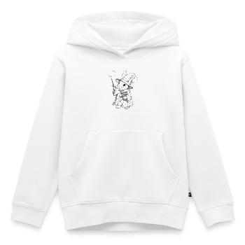 Le Sorcier Lapin dans le Manteau Étoilé - Sweat Premium à capuche enfant bio - blanc - Devant - AI Model Kid Female (0cm)