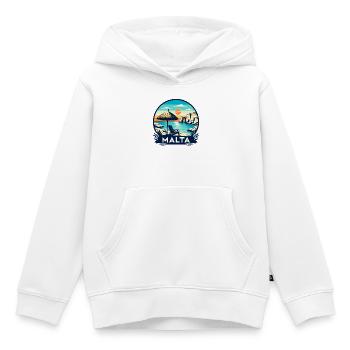 Culture des vacances sur les îles méditerranéennes à Malte - Sweat Premium à capuche enfant bio - blanc - Devant - AI Model Kid Female (0cm)