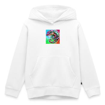 Gecko - Kinder Premium Organic Hoodie - Weiß - Vorne - AI Model Kid Female (0cm)