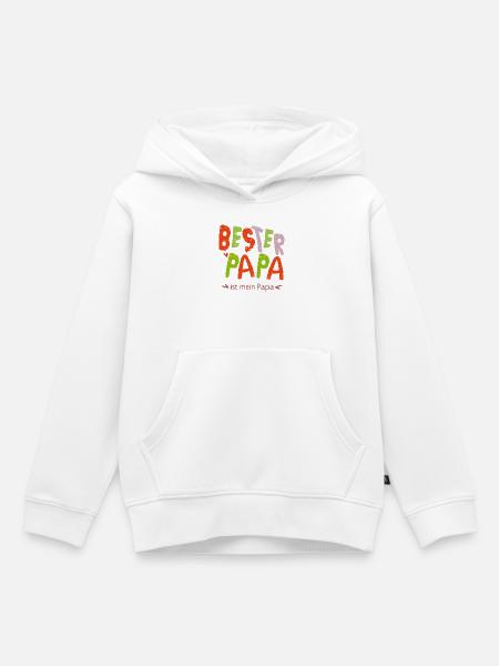 bester Papa - Kinder Premium Organic Hoodie - Weiß