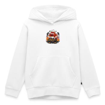 Cuisinier Dragon de Feu - Sweat Premium à capuche enfant bio - blanc - Devant - AI Model Kid Female (0cm)