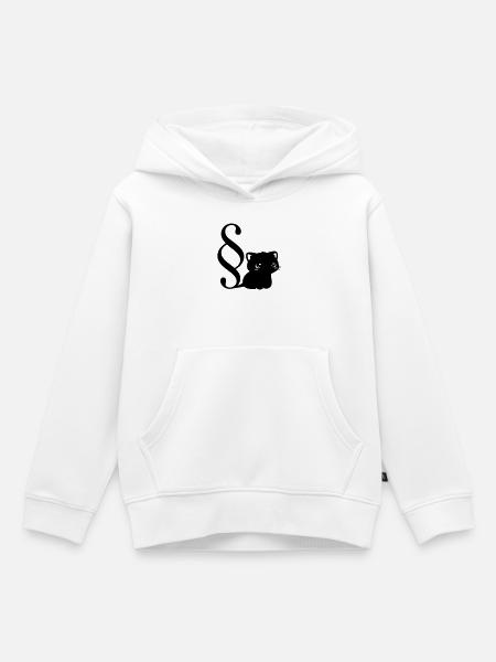 Katzen Gesetze Jura Studium - Kinder Premium Organic Hoodie - Weiß