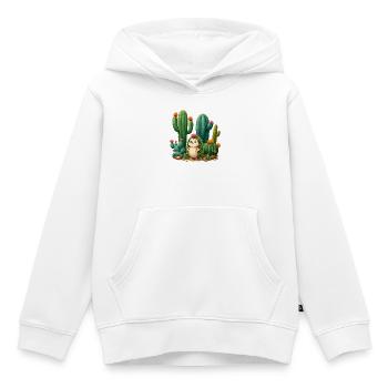 Cactus friends Hedgehogs in the desert paradise - Kids Premium Organic Hoodie - white - Front - AI Model Kid Female (0cm)