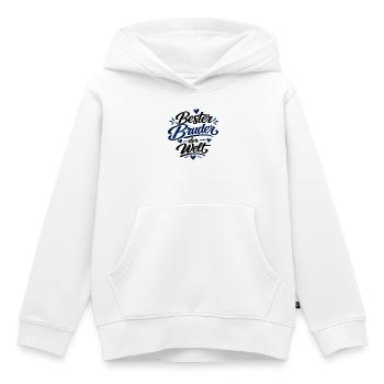 Bester Bruder der Welt – Schriftzug - Kinder Premium Organic Hoodie - Weiß - Vorne - AI Model Kid Female (0cm)