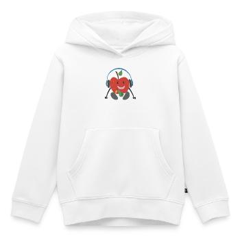 Pomme Fruit - Sweat Premium à capuche enfant bio - blanc - Devant - AI Model Kid Female (0cm)